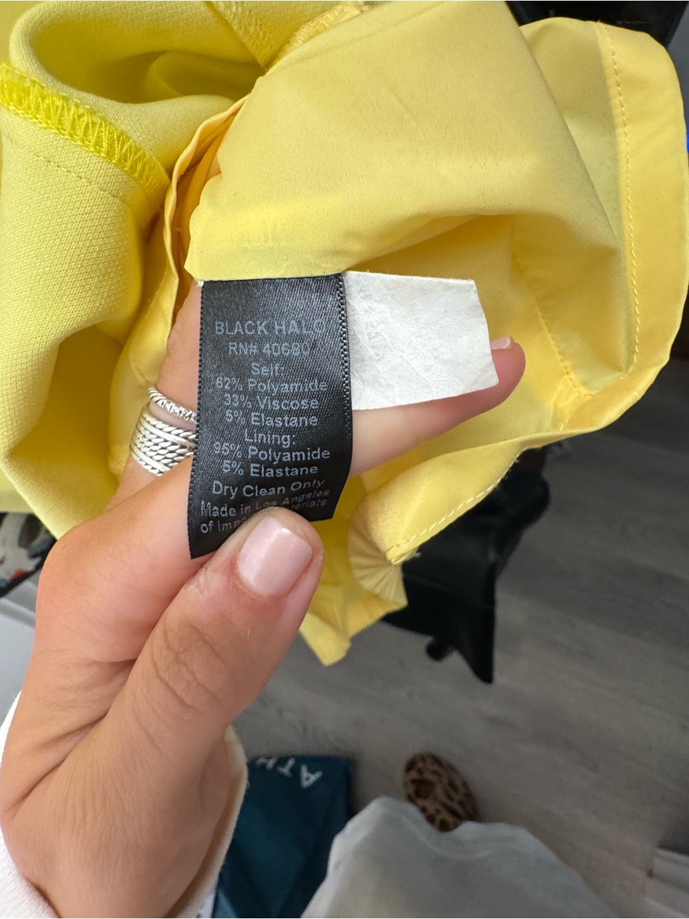 Black Halo Bright Yellow Women's Dress